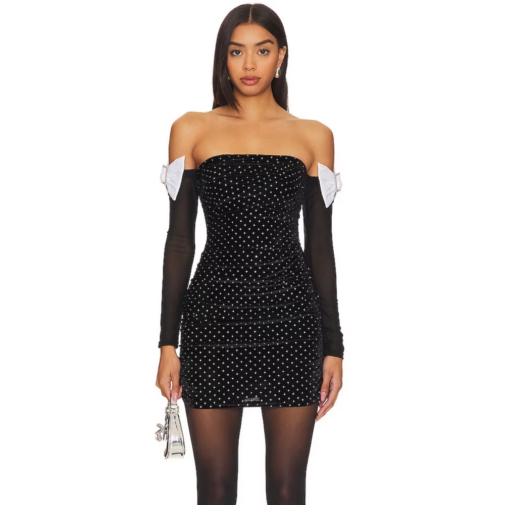 Majorelle "Julia mino dress in B&W"
